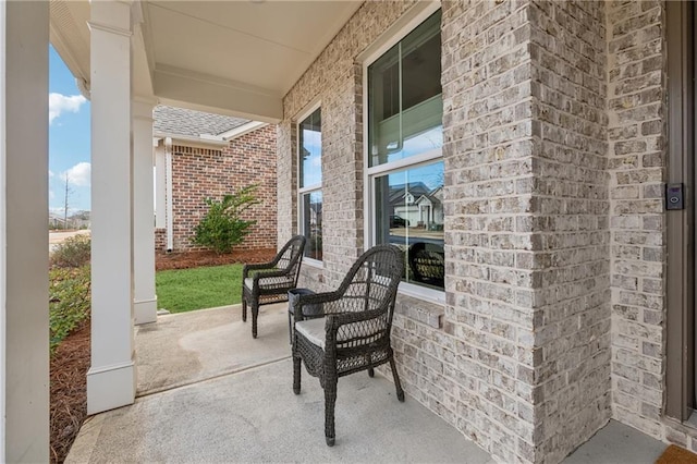 view of patio with a porch