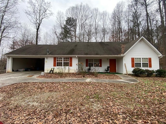 ranch-style home with a carport