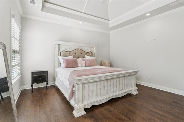 4434 Oglethorpe Loop NW, Acworth, GA 30101 - bedroom with multiple windows, wood finished floors, crown molding, baseboards, and recessed lighting