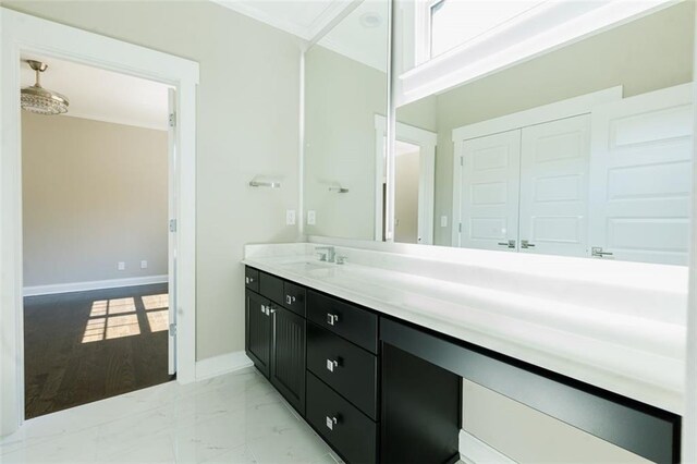 unfurnished bedroom featuring dark hardwood / wood-style floors and crown molding