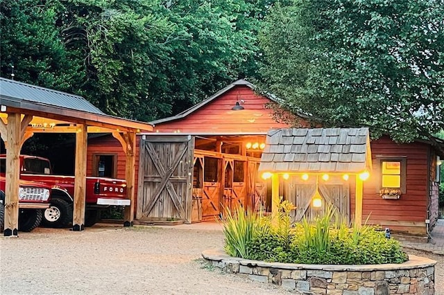 view of outbuilding featuring an outdoor structure