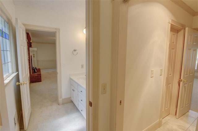 bathroom with vanity