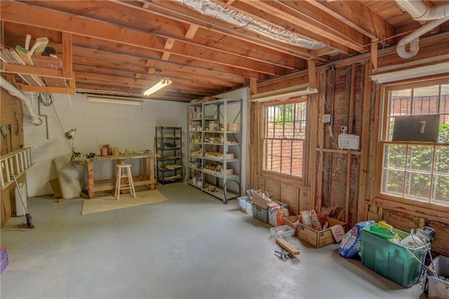 misc room featuring concrete floors