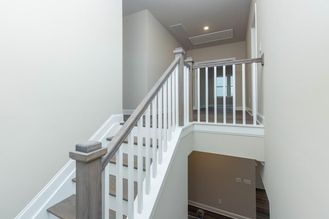 5587 Spring St, Flowery Branch, GA 30542 - stairway featuring visible vents