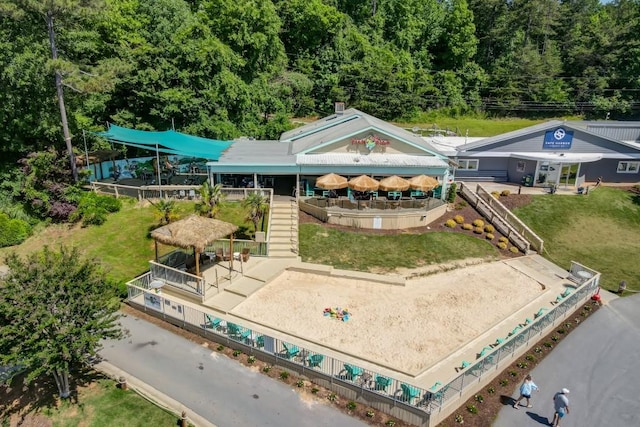 5587 Spring St, Flowery Branch, GA 30542 - bird's eye view featuring a view of trees