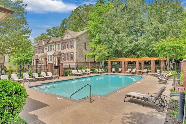 view of pool with a patio area