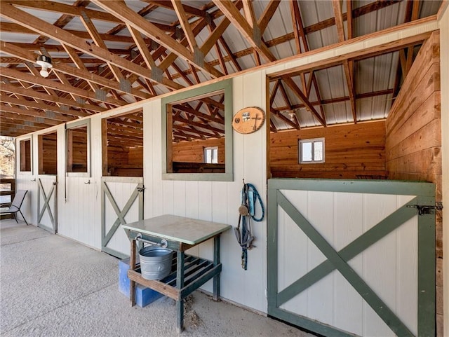 view of horse barn