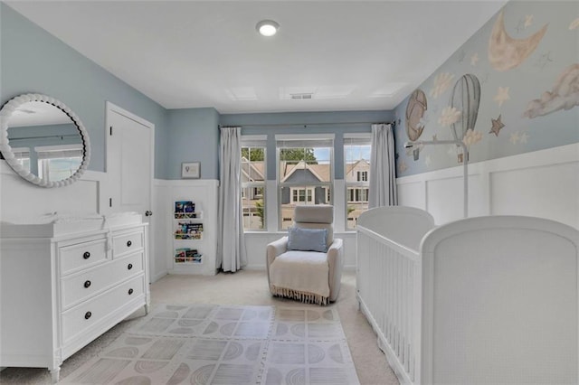 1969 Lanier Harbor Pt, Buford, GA 30518 - living area with wainscoting, light colored carpet, and a decorative wall
