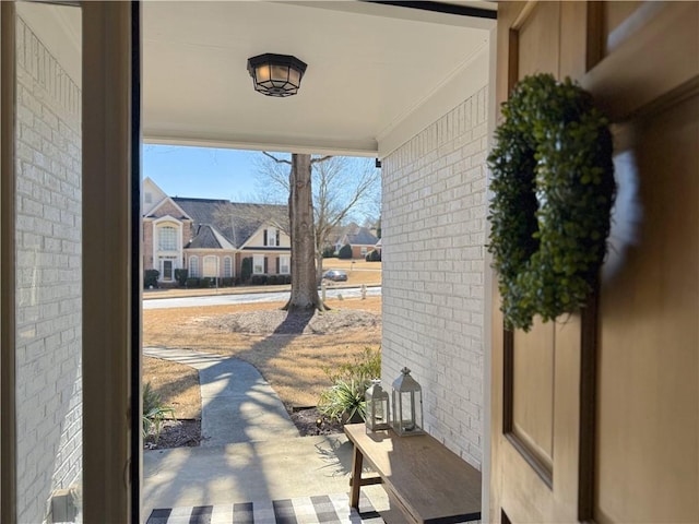 view of patio / terrace with a residential view