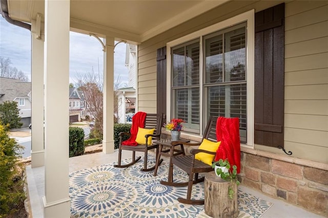 view of patio / terrace with a porch