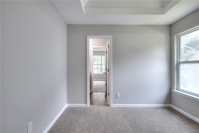 4041 Ash Tree St, Snellville, GA 30039 - carpeted empty room featuring baseboards and a tray ceiling