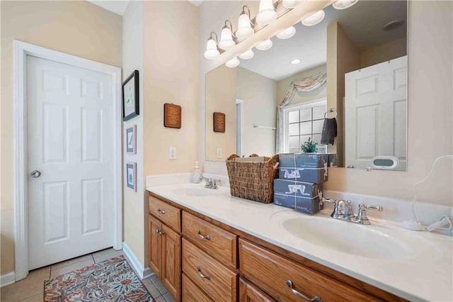 250 Brianna Blvd, Calhoun, GA 30701 - bathroom featuring double vanity and tile patterned floors