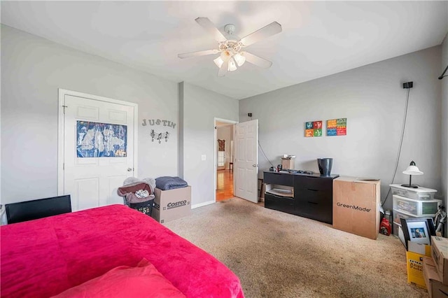 250 Brianna Blvd, Calhoun, GA 30701 - bedroom featuring carpet floors, ceiling fan, and an office area