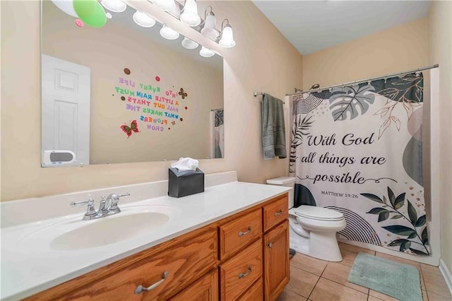 250 Brianna Blvd, Calhoun, GA 30701 - bathroom with vanity, tile patterned flooring, and a shower with curtain