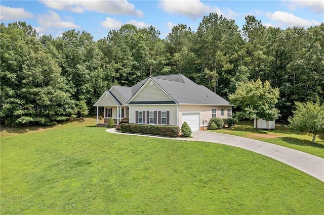 250 Brianna Blvd, Calhoun, GA 30701 - view of front of property featuring concrete driveway, a front yard, and a garage