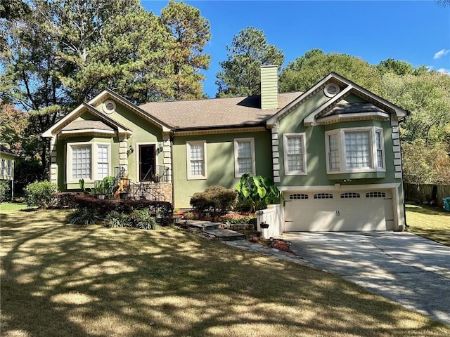 ranch-style home featuring a garage