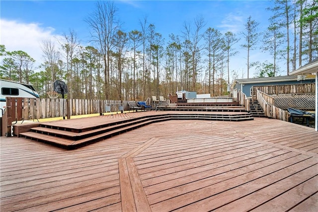 wooden deck with fence