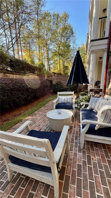 view of patio with an outdoor living space