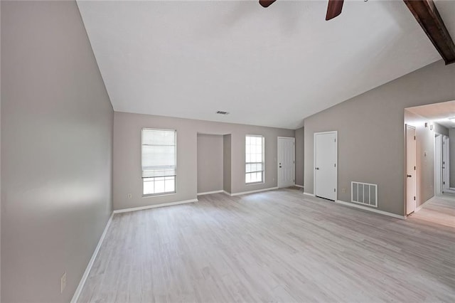 5807 Christopher Ln, Lithonia, GA 30058 - unfurnished living room with ceiling fan, baseboards, and light wood-style flooring