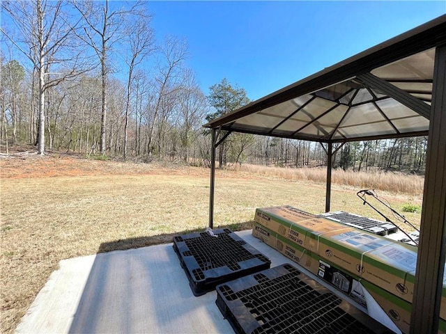 exterior space featuring a gazebo