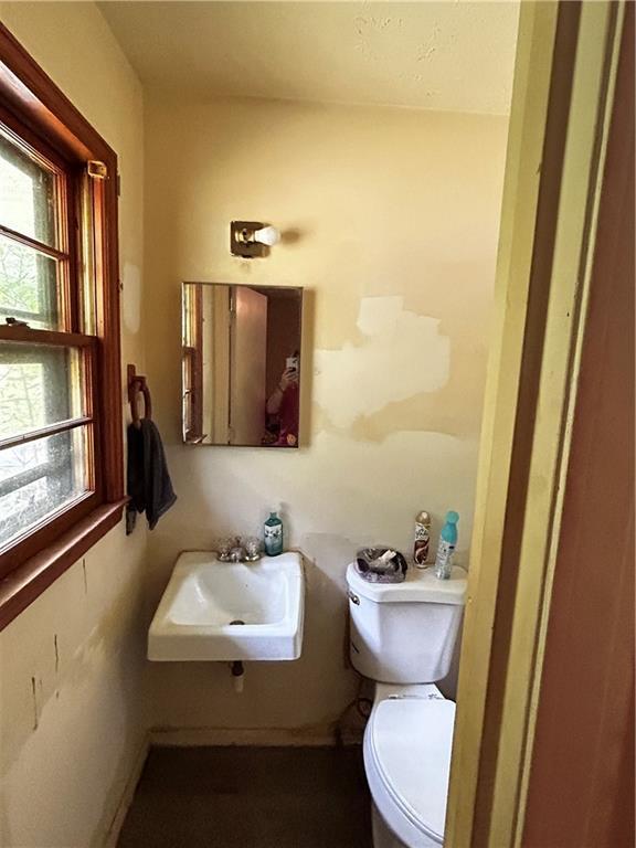 bathroom with toilet and sink