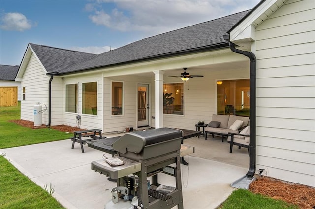 201 Advent Dr, Winder, GA 30680 - view of patio with outdoor lounge area and a ceiling fan