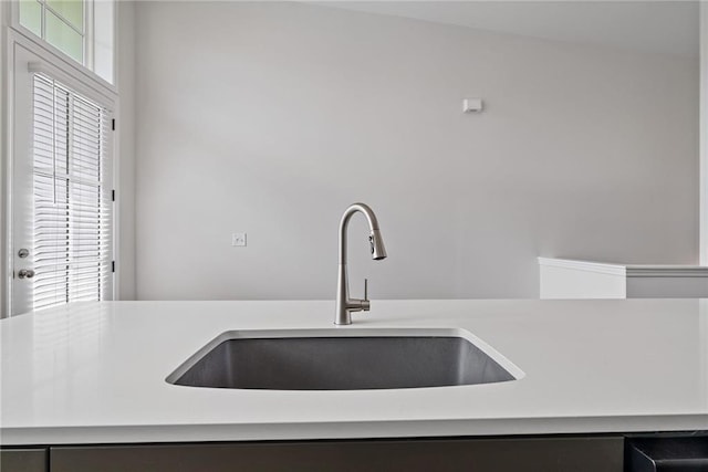 1227 Cushenberry Ln, Atlanta, GA 30318 - kitchen with a sink, light countertops, and healthy amount of natural light