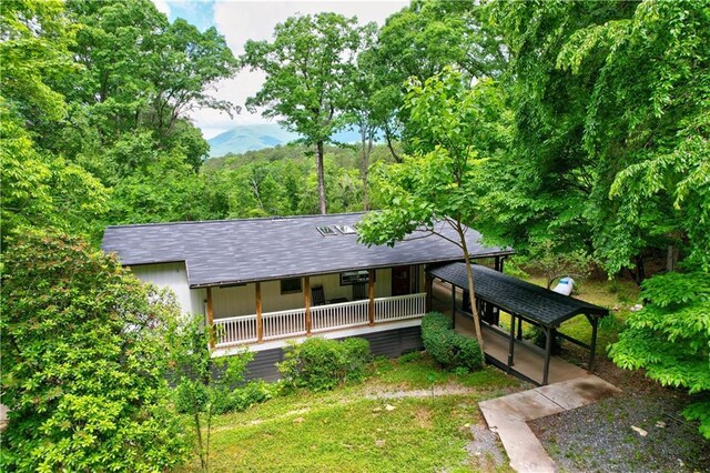 361 Rising Star Rd, Ellijay, GA 30536 - rear view of property with covered porch