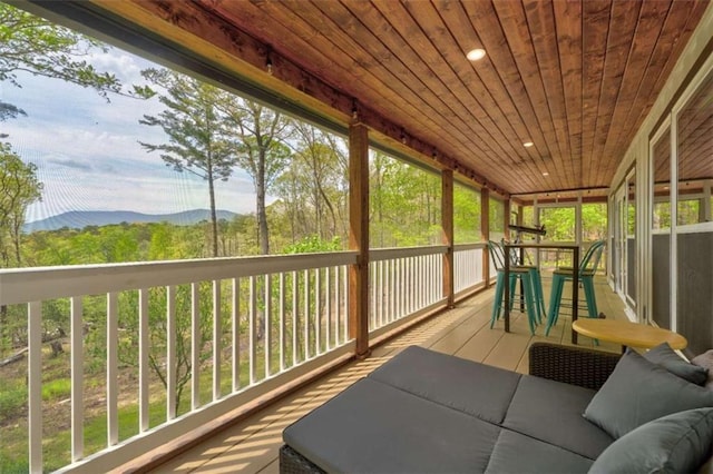 361 Rising Star Rd, Ellijay, GA 30536 - sunroom / solarium with a mountain view and plenty of natural light
