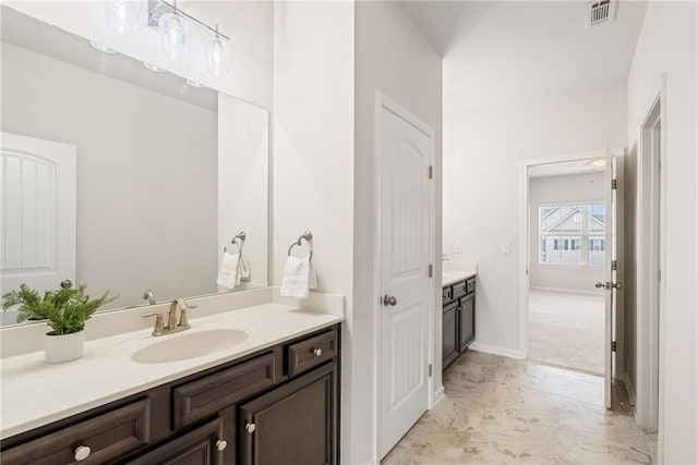 bathroom featuring vanity