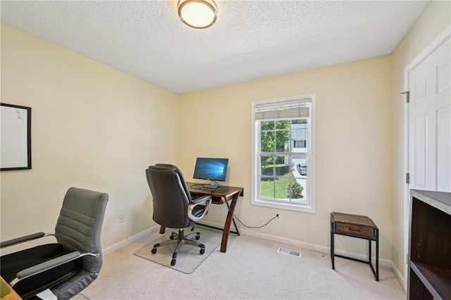 3705 Tate Pl, Austell, GA 30106 - office area with carpet flooring, a textured ceiling, and baseboards