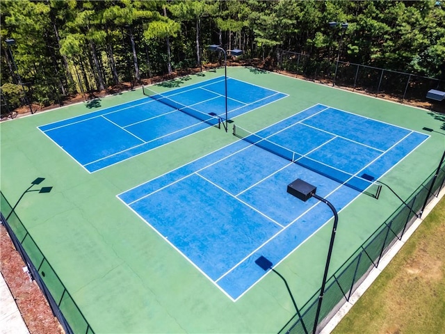 1492 Station Ridge Ct, Lawrenceville, GA 30045 - view of tennis court featuring a forest view and community basketball court