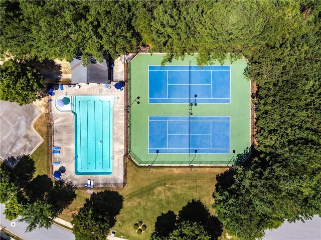 1492 Station Ridge Ct, Lawrenceville, GA 30045 - drone / aerial view of a pool area
