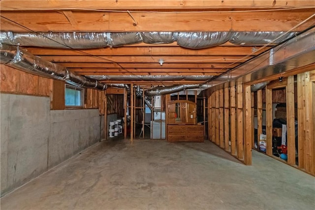 view of basement