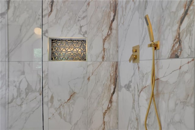 details with tiled shower