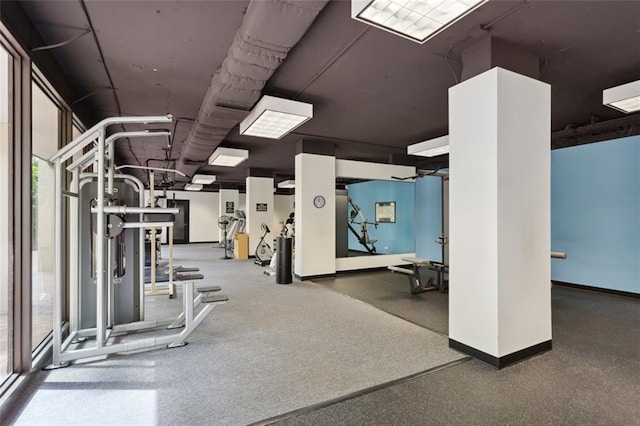 view of workout area