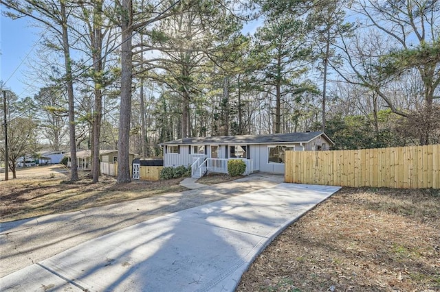 view of ranch-style home