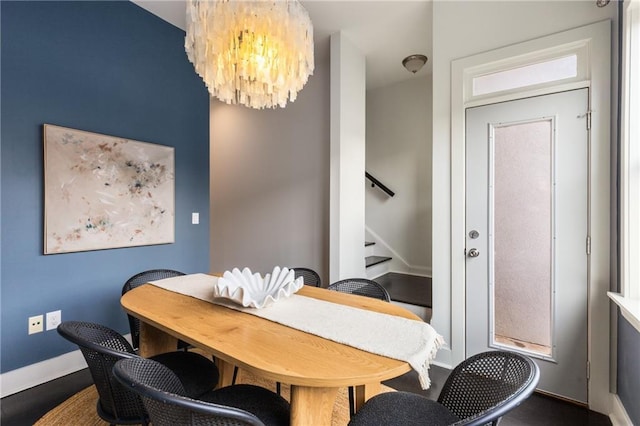 616 Angier Ave NE Unit 4, Atlanta, GA 30308 - dining room featuring baseboards and stairs