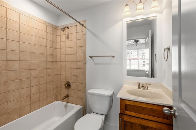 616 Angier Ave NE Unit 4, Atlanta, GA 30308 - full bathroom with vanity, shower / bath combination, and a ceiling fan