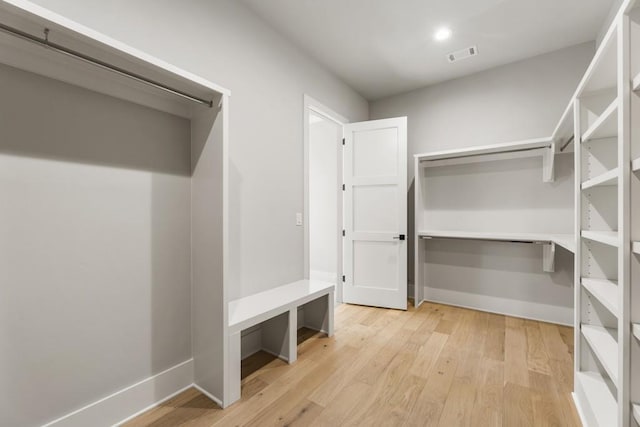 mudroom featuring light wood-type flooring