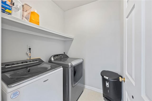 2500 Ashbourne Dr, Lawrenceville, GA 30043 - laundry room featuring washer and clothes dryer and baseboards