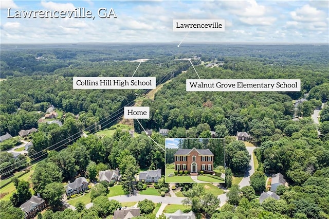 2500 Ashbourne Dr, Lawrenceville, GA 30043 - aerial view of a forest