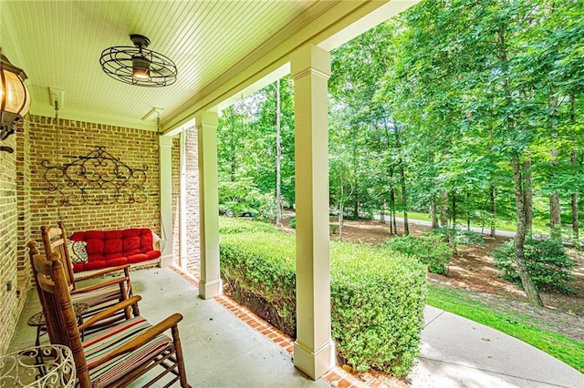 6369 Timber Creek Trl, Dahlonega, GA 30533 - covered porch with view of wooded area