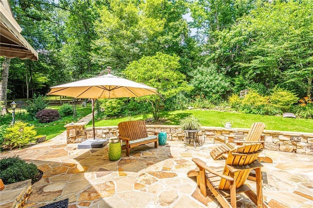 6369 Timber Creek Trl, Dahlonega, GA 30533 - view of patio with view of scattered trees