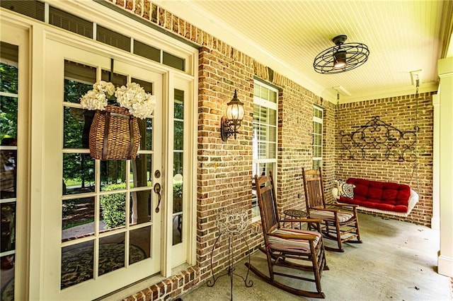 6369 Timber Creek Trl, Dahlonega, GA 30533 - entrance to property featuring a porch and brick siding