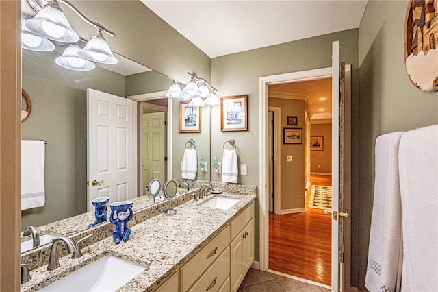 6369 Timber Creek Trl, Dahlonega, GA 30533 - full bathroom featuring tile patterned flooring and double vanity