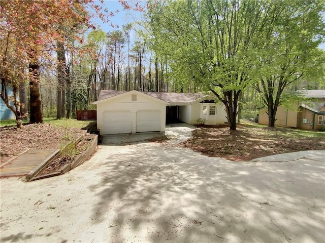 view of front of home featuring a garage