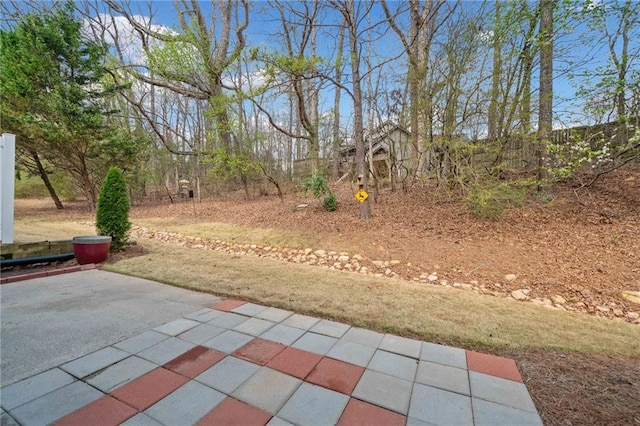 view of yard featuring a patio area