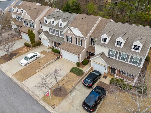 birds eye view of property featuring a residential view