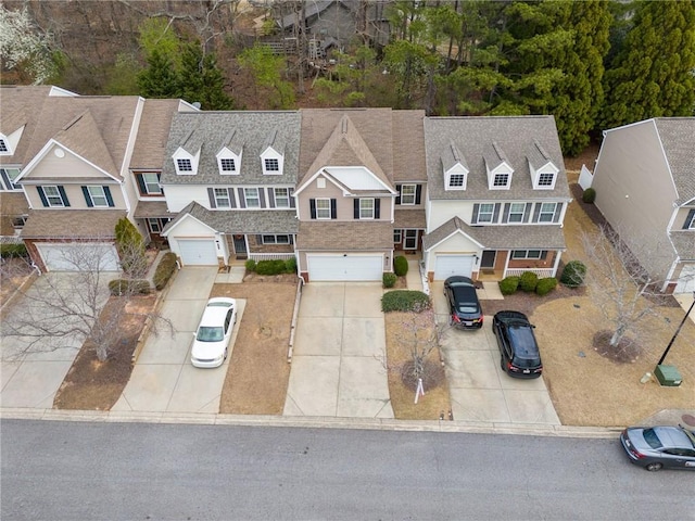 bird's eye view with a residential view